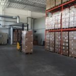 Area materiale trattato pronto per la spedizione