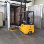 Area materiale trattato pronto per la spedizione